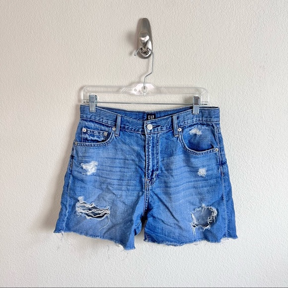 VTG GAP Distressed Midi Bermuda Jean Shorts - Picture 4 of 12